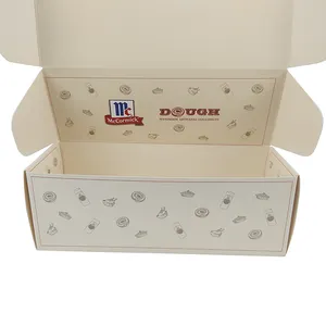 Custom Paper Cardboard Box Carton Donut Custom Different Sizes Paper Donut Boxes For Food Packaging