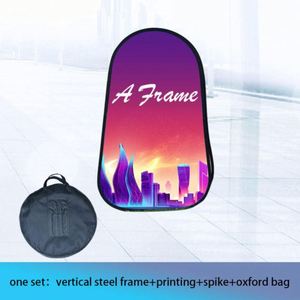 Portable Collapsible Custom Pop up a Frame <b>Banners</b> With Logo for Horizontal Oval Advertising - Product Image 6