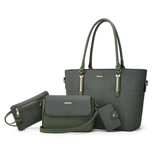 Ensemble de 4 sacs fourre-tout pour femmes, sac à main à texture crocodile, sac bandoulière, portefeuille, porte-cartes, grande capacité - Product Image 5