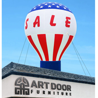 Ballon gonflable géant avec drapeau américain pour la publicité patriotique et la promotion Ballon gonflable personnalisé avec drapeau américain