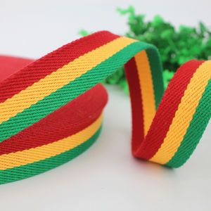 Sac de toile avec sangle en <span class=keywords><strong>coton</strong></span> <span class=keywords><strong>sergé</strong></span>, 2 mètres de <span class=keywords><strong>30mm</strong></span> de large et épais, rayures intercalaires, décoration pour chaussures et chapeaux - Product Image 5