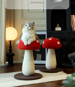 Zeliko Tiang Garukan Kucing Kayu Sisal Bentuk Jamur 4 Tingkat, Pohon Garukan Kucing Tahan Lama, Dikemas dalam Karton - Product Image 6