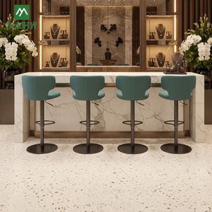 كرسي بار عصري من الفولاذ المقاوم للصدأ لمحل المجوهرات، مكتب استقبال ذهبي قابل لتعديل الارتفاع ودوار - Product Image 4