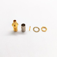 Conector RF SMA Hembra Chapado en Oro para Cable Coaxial RG58 de 50 Ohmios