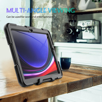 Pelindung Layar Film Silikon Casing Tablet untuk Samsung Galaxy Tab A9 Plus 11" A11 Plus Tahan Banting Kokoh dengan Bracket Lepas Pasang