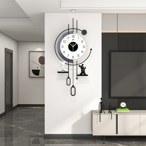 <span class=keywords><strong>Horloge</strong></span> <span class=keywords><strong>murale</strong></span> décorative nordique noire <span class=keywords><strong>et</strong></span> blanche avec ours, grande <span class=keywords><strong>horloge</strong></span> <span class=keywords><strong>murale</strong></span> numérique ornementale pour salon - Product Image 1