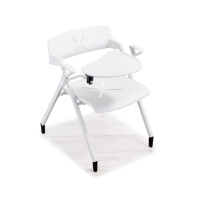 Tableau d'écriture pliable renforcé pour chaise pliante de bureau, d'école ou de conférence en plastique, au design simple et économique, biomimétique
