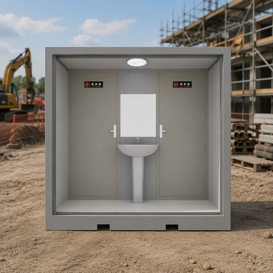 Hot Sale Two Seat Portable Toilet Double Restroom Cabin for Office ...