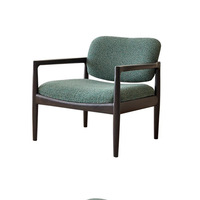 Massivholz Italienischer Minimalistischer Moderner Designer Relaxsessel mit Armlehnen, Luxuriöses Wohnzimmer-Möbelstück, Geräuscharm