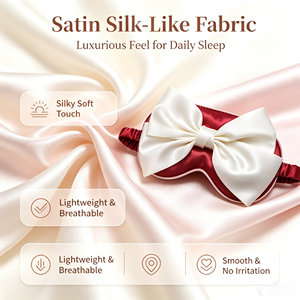 Big Bow <b>Mask</b> Soft Satin Silk Shading Eye Cover Elastic Band Comfort Night Blindfold for Travel Nap <b>Sleep</b> Gift - Product Image 2