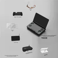 Accessoires pour console portable à double écran AYN THOR : poignée, étui de protection, sac de rangement, cordon, protection d'écran en verre trempé