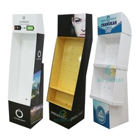 Support d'affichage en carton personnalisé pour cartes, étagères en carton, présentoirs à crochets pour câbles de données de téléphones portables