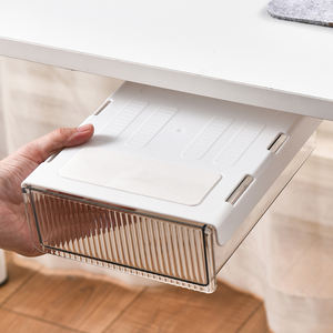 Nouveau <span class=keywords><strong>Tiroir</strong></span> Coulissant Cache en Plastique Auto-Adhésif <span class=keywords><strong>sous</strong></span> <span class=keywords><strong>Bureau</strong></span>, Organiseur <span class=keywords><strong>Suspendu</strong></span> de Taille S pour <span class=keywords><strong>Bureau</strong></span> Gain de Place - Product Image 1