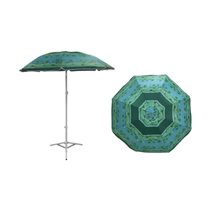 Parasol de plage vintage de luxe avec pompons, grand parasol de 200 cm, mât en bois de hêtre de 32 mm, baleines en fibre de verre, protection UV50+, pour extérieur - Product Image 1
