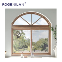 ROGENILAN, Proveedor Chino de Ventanas Fijas de Vidrio Templado Doble Curvo con Rejillas de Aluminio para Residencias