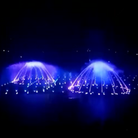 Fontaine musicale solaire en acier inoxydable à économie d'énergie pour usage commercial en zone hors réseau, site touristique, paysage rural