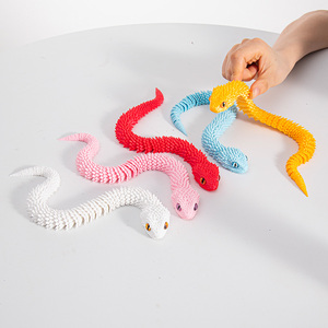 Modelo de Serpiente Impreso en 3D, Figura de Serpiente Víbora, Juguete de Simulación con Articulaciones Móviles, Adorno para Escritorio o Coche, Manualidades Coloridas - Product Image 2