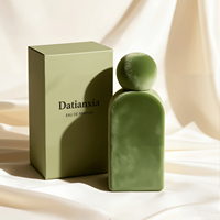 Flacon de parfum en verre de luxe personnalisé avec revêtement en velours floqué, 100 ml, avec boîte d'emballage