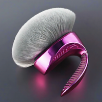 Pinceau de maquillage multifonctionnel pour le cou et le corps, tête extra-large en forme de champignon, en fibres synthétiques douces, style tampon
