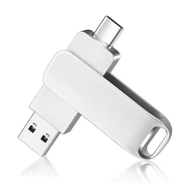 32GB USB 3.0 2 in 1 Metal Flash Drive Usb a and c Type-c Metal Custom logo Usb Flash Memory Disk High Speed Usb 3.0 Flash Drive