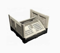 Palette en plastique pliable et empilable pour le transport de fruits, robuste et de qualité professionnelle, pour la logistique et le stockage alimentaire en gros.