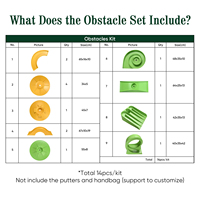 Ensemble d'obstacles en plastique pour green de golf, personnalisable avec logo, OEM ODM, pour mini-parcours de golf, sports de golf