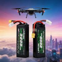 Batterie LiPo LOPOWER 1300mAh pour drone FPV 2S-4S 1300mAh 100C rechargeable pour quads de course et véhicules RC