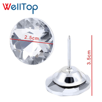 WELLTOP nouveautés accessoires de meubles quincaillerie canapé tête de lit boucles à ongles décoratives boucle décorative bouton en cristal