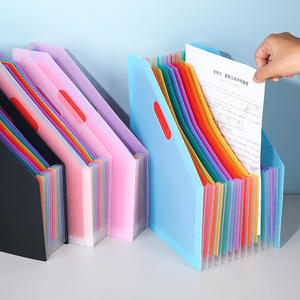 Red A4 Portable Expanding <strong>File</strong> Large-Capacity 13 Grid Multi-Layer Storage Resume Bag 20pcs/set 20pcs Per Carton Set - Product Image 4