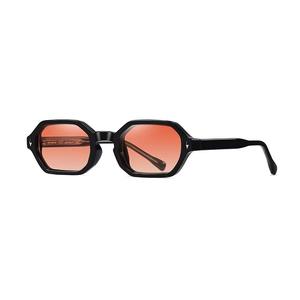 Gafas de Sol Unisex Vintage Poligonales Ligeras de Alta Calidad 2025 con Montura CP sin Aro y Patillas, 3+2 Bisagras, Lentes Ópticas Retro UV400 de PC - Product Image 2