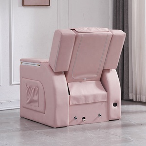 Chaise de manucure inclinable rose à LED, de luxe, avec massage, pour salon de beauté et spa des pieds - Offre spéciale - Product Image 4