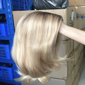 Beauty girl 100% parrucche di capelli umani vergini prezzo economico parrucche di base mono di capelli umani reali europei per donne di pelle <span class=keywords><strong>bianca</strong></span> - Product Image 4