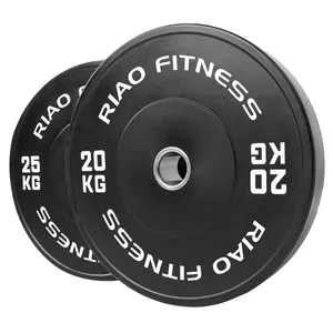 Professional Wholesale Custom Logo Gym Free Weight 5-25 KG 10-55 LB Rubber Barbell Bumper Weight Plate