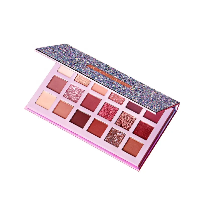 wholesale new arrival high pigment matte korean cosmetics makeup 18 colors glitter shimmer pigmented make up eye shadow palette