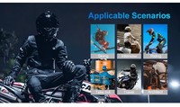 Casque de moto avec écouteurs étanches IPX6, filaires, communication complète pour les motards
