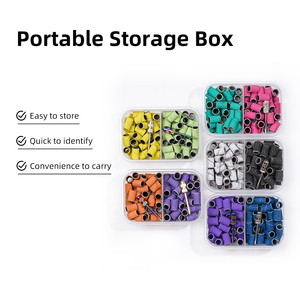 Medium Fine Coarse White <strong>Zebra</strong> <strong>Nail</strong> <strong>Sanding</strong> <strong>Bands</strong> 120# 240# for <strong>Nail</strong> <strong>Drill</strong> <strong>Bits</strong> - Product Image 2