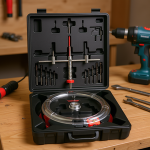 Kit de sierras perforadoras ajustables de 40-300 mm con punta de carburo y protector antipolvo para cortar agujeros - Product Image 2