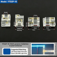 Conector de tira LED SMD de 2 pines, 5 mm, 8 mm, 10 mm, con contacto plano de cobre DIN, carcasa de ABS y cable ancho
