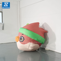 Modèle d'animal gonflable publicitaire géant personnalisé Mascotte d'oiseaux de dessin animé Gonflables personnalisés avec chapeau