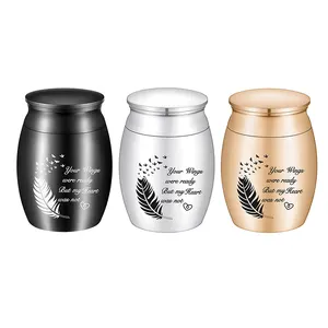 Xiuyuan pequena cremação adulta, mini urns de metal inoxidável personalizado para adulto