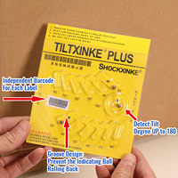 Indicateur d'inclinaison anti-chute résistant aux UV, autocollants PET imperméables en forme d'octogone pour l'emballage et le transport logistique