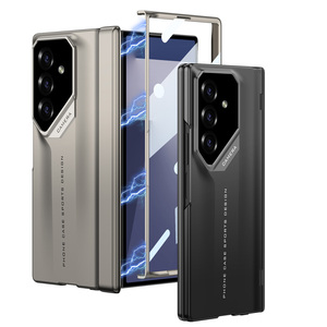 GKK for Z Fold 7 6 5 4 Compatible PC Material Shockproof Magnetic Folding Cellphone Case with Pure Color Design - Product Image 1