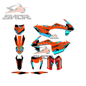 Adesivi e <span class=keywords><strong>Decalcomanie</strong></span> 3M Snor RACING per Pit Bike e Dirt Bike, Adesivo Impermeabile per Moto KT65, Universale per la Maggior Parte delle Moto - Product Image 4