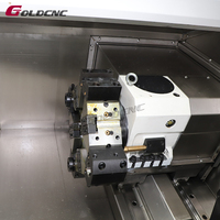 Torno CNC de 3 Ejes con Bancada Inclinada Horizontal GOLDCNC CK360L TMC-8Y, Máquina Fresadora con Control FANUC, Husillo Único, Precio Competitivo