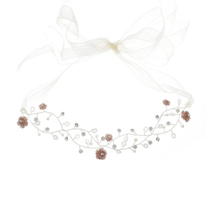 Miallo Design Original Coiffe de Demoiselle d'Honneur pour Filles, Style Européen-Américain, Fait Main, en Alliage, Ornée de Fleurs, de Perles et de Strass - Product Image 5