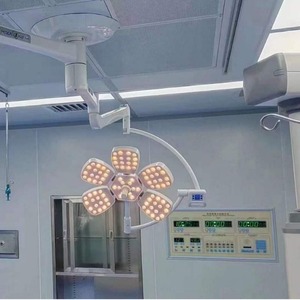 โคมไฟผ่าตัด LED ไร้เงา รูปทรงกลีบดอกไม้ พร้อมหน้าจอ สำหรับการปลูกถ่ายฟัน 150W ได้รับการรับรองมาตรฐาน CE - Product Image 1
