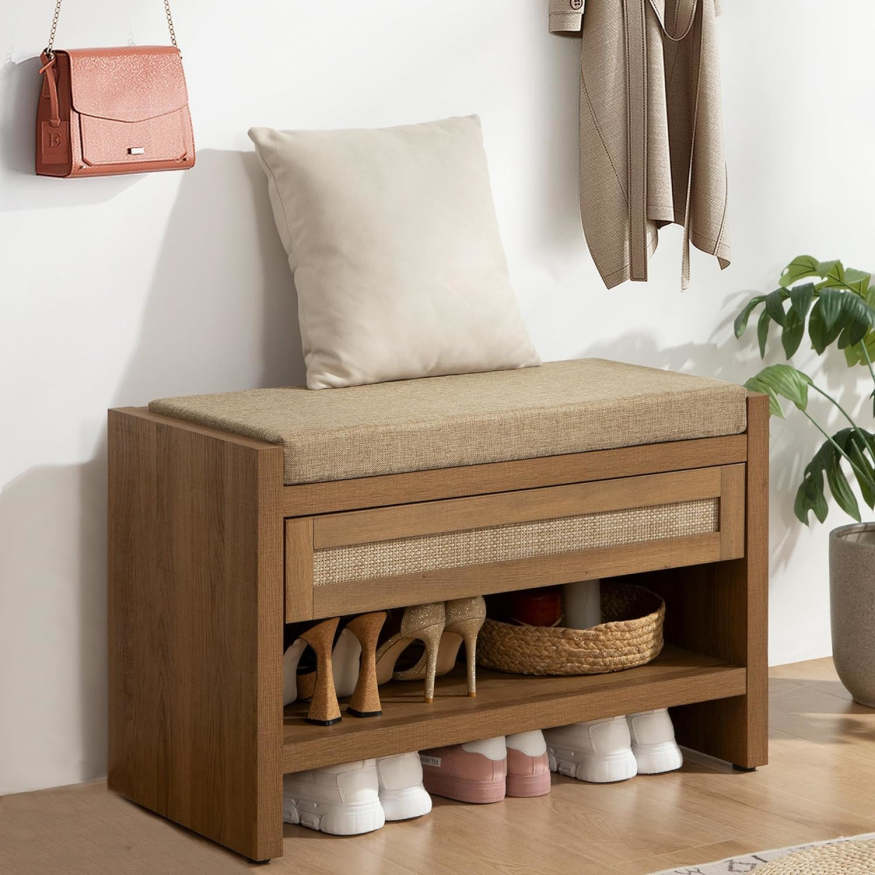 Amazon Shoe Storage Bench With Seat Cushion Shoe Storage Bench
