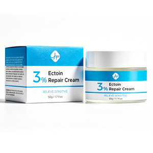 Crème réparatrice hydratante pour la peau à l'ectoïne, marque privée, non grasse, apaisante pour les peaux abîmées et irritées, crème pour le visage à 3% d'ectoïne et de céramide - Product Image 1
