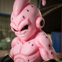 Statue en résine grandeur nature de Majin Buu, figurine de personnage d'anime Dragon Ball Z, ornement pour salon, décoration de Noël et d'Halloween