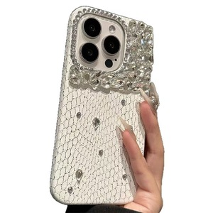 Thích hợp cho iPhone 16Promax trường hợp điện thoại, ánh sáng sang trọng rắn mô hình kim cương trường hợp, phụ nữ với kim cương cá nhân thiết kế - Product Image 2